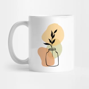 Abstract flower vase Mug